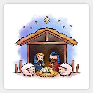 Nativity paint Cartoon Sticker